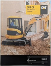 Original CAT 303C CR Mini Hydraulic Excavator Brochure, c 2004