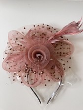 Brown Feather Mesh Fascinator