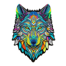 Unique Wolf Pattern Wooden