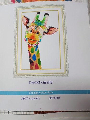 Giraffe cross stitch complete - stitch,