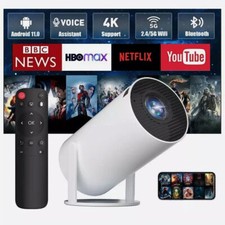 Projector 5G 4K Smart HD LED WiFi Bluetooth HDMI Android Office Home Theater USB