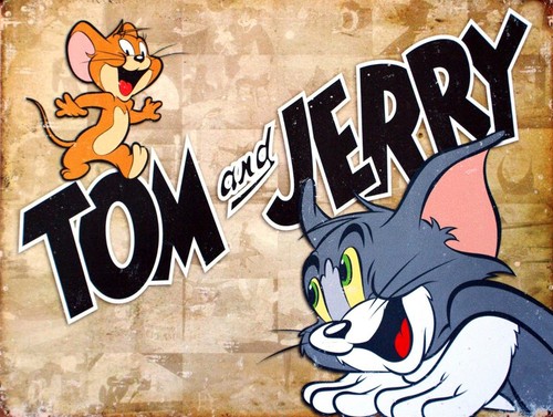 Tom and jerry retro metal - and,