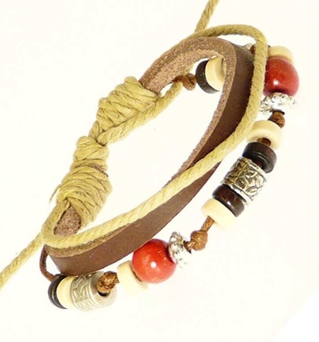 Leather cord bracelet - cord,