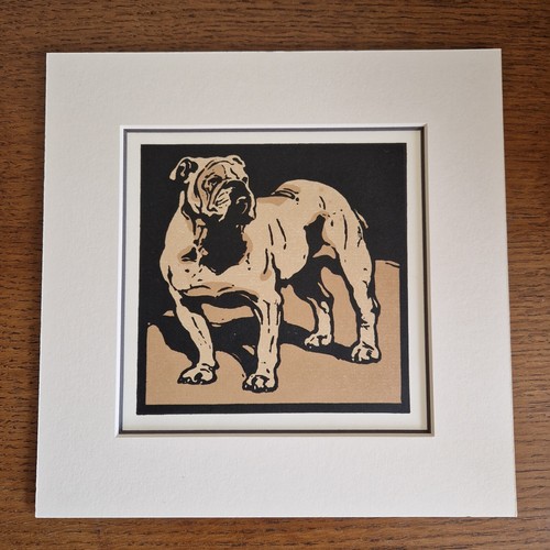 Bull dog print - , by