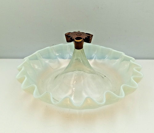 Antique epergne vaseline - epergne,