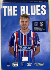 Carlisle United V Tamworth Saturday 29th November 2025 Match Programme