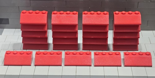 Lego 2x4 red slope - 25,