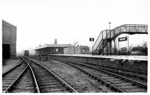 1959 bourne train station - train,