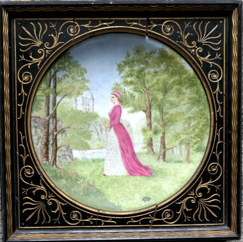 Hand painted pottery plate - hand,