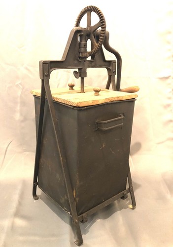 Antique butter churn metal - antique, tin