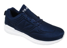 Mens Navy Trainers Ultra Lightweight Laced Running Gym Sports Fitness Sneakers