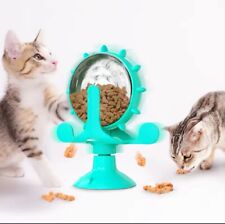 Treat Leaking Cat & Small Dog Toy Rotating Wheel Food Dispenser Pet IQ Accessory