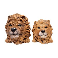 Lion head cement planter pot - head,