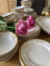 ⭐️ ROYAL DOULTON BELMONT DINNER TEA SERVICE X 6 H4991 OPULENT ⭐️Golden Wedding