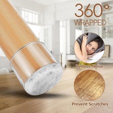 16Pcs Chair Leg Floor Protectors, BAIPOK Silicone Chair Leg Cup with Wrapped Fel