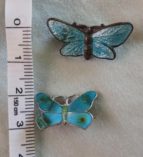 Two tiny antique butterfly - two,