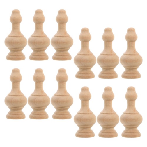 Pcs carved wooden - 12, finials