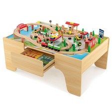 84 Piece Wooden Train Set with