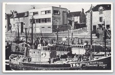 Scottish fishing port boats Royal Mission Deep Sea Fishermen Maritime Postcard