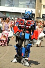 optimus prime transformer cosplay mascot