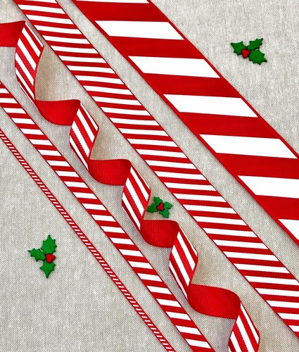 Red white candy stripe - red, &