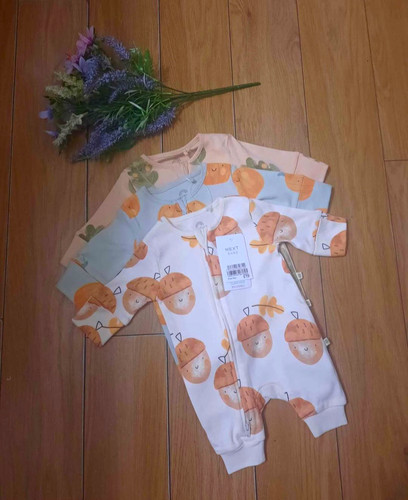 Next 3pk pumpkin sleepsuit - next,