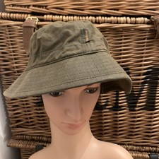 Barbour unisex wax sports bucket hat olive green waterproof XL country