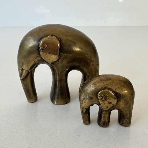 Vintage pair solid brass - pair,