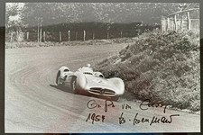 Hans Herrmann Hand Signed Autograph 1954 Mercedes Benz W196 Streamliner F1
