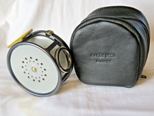 NEW HARDY 1921 WIDE SPOOL PERFECT 4" FLY REEL REVOLVING LINE GUIDE L H W