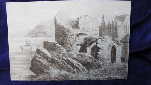 Postcard aberystwyth castle - postcard:,