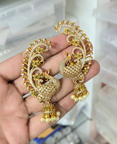 Earcuff earing - , (peacock)
