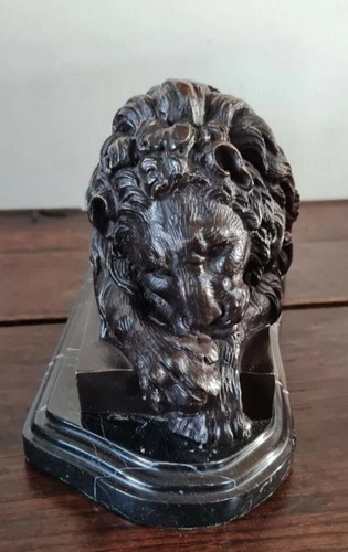Antique french bronze lion - french,