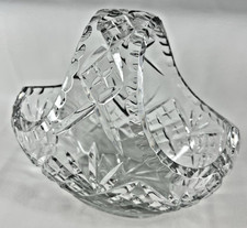 Lead Crystal Basket Fruit / Flowers c1980s 18 x 20 x 13cm Decorative Functional