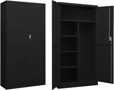 Metal Storage Cabinet Black