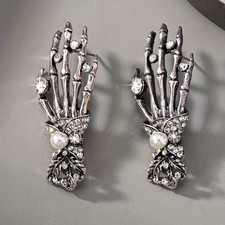Gothic Skeleton Hand Stud
