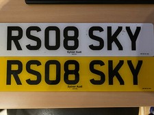 RS08 SKY Cherished Private Number plate RS RS4 Cabriolet Convertible Gift