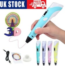 3D Print Drawing Pen Set + 25M 5 colors PLA Filaments Kids Birthday XMAS Gift