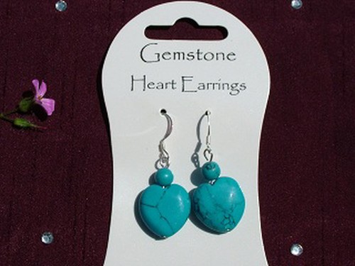 Turquoise gemstone heart - turquoise,