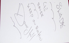 DAVE HILL SLADE SIGNED 6X4 WHITE CARD DEDICATED