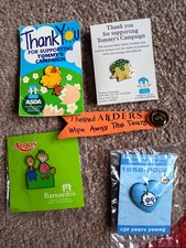 5x Various Charity Pin Badges