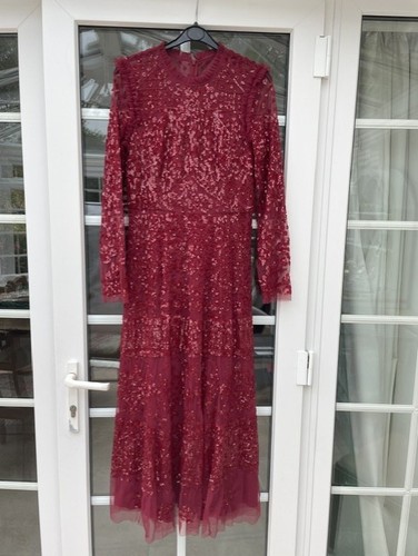 Needle thread red long sequin - long,