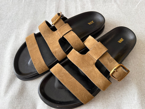 Zara flat sandals brown - zara,