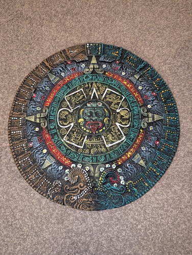 Aztec stone calender wall art - stone,