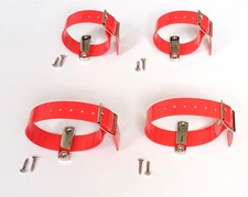 Red PVC Wrist / Ankle Attachable Tie-down Straps Bondage BDSM Furniture