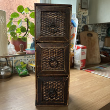 Small Wooden 3 Drawer Set For Jewellery Etc