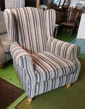 Grey Stripe Armchair, From