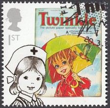 Twinkle Comic 1975  illustrated on  2012 fine used GB  stamp