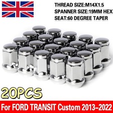 20x WHEEL NUTS LONG - FOR FORD