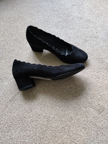 Ladies gabor black suede - black, shoes